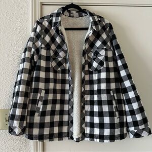 White Birch Black and White Utility Jacket